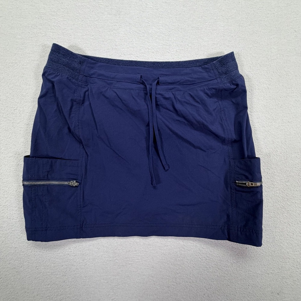 Tangerine Women Skort Regular Navy Blue Cargo Zipper Pockets M